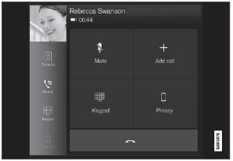 Volvo XC90. Handling phone calls