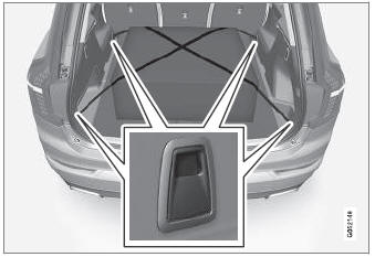 Volvo XC90. Load anchoring eyelets