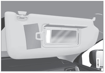 Volvo XC90. Sun visors